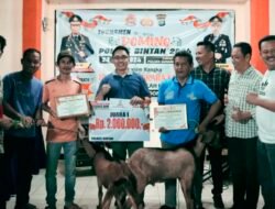 Kapolres Bintan Beri Hadiah 2 Ekor Kambing Kepada Pemenang Domino Polres Bintan