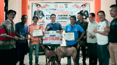 Kapolres Bintan Beri Hadiah 2 Ekor  Kambing Kepada Pemenang Domino Polres Bintan