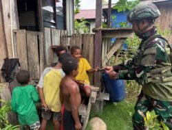 Anjangsana Satgas Yonif 521 Wujud Kepedulian dan Silaturahmi di Distrik Benawa Kabupaten Yalimo