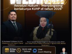 Yayasan Pusat Kajian dan Bantuan Hukum Hipkumsi Menyelenggarakan Webinar Nasional