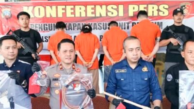 Polsek Batu Ampar Amankan Empat Tersangka Terduga Pelaku Penganiayaan Gadis Muda Hingga Tewas