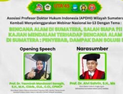 Asosiasi Professor Doktor Hukum Indonesia Kembali Menyelenggarakan Webinar Nasional Ke-13